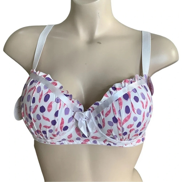 Massam Floral Padded Underwire Bra Made in Brazil New with Tags - Picture 1 of 9